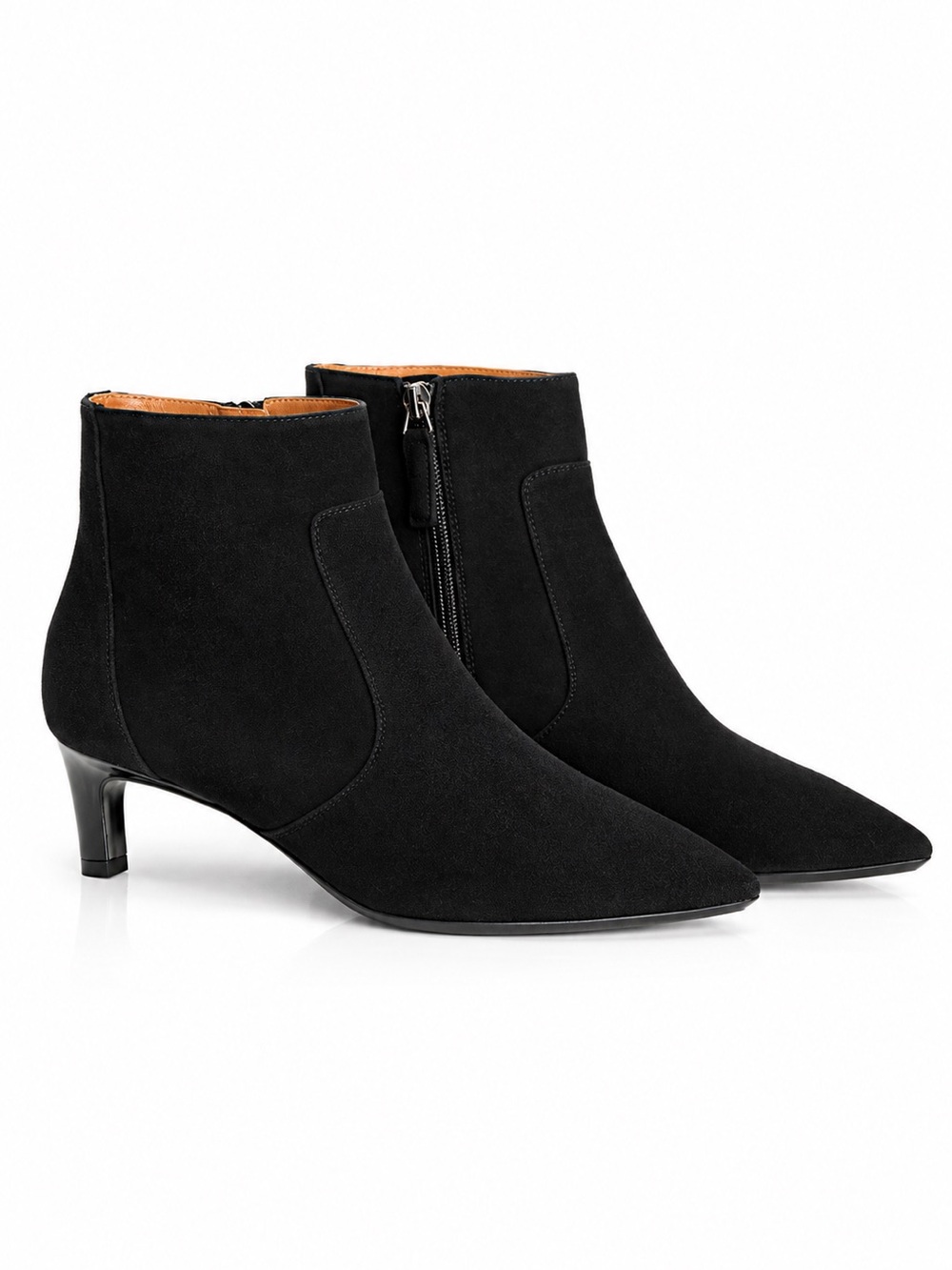 Aquatalia Black Suede Marilisa Pointed Toe Ankle Booties 9